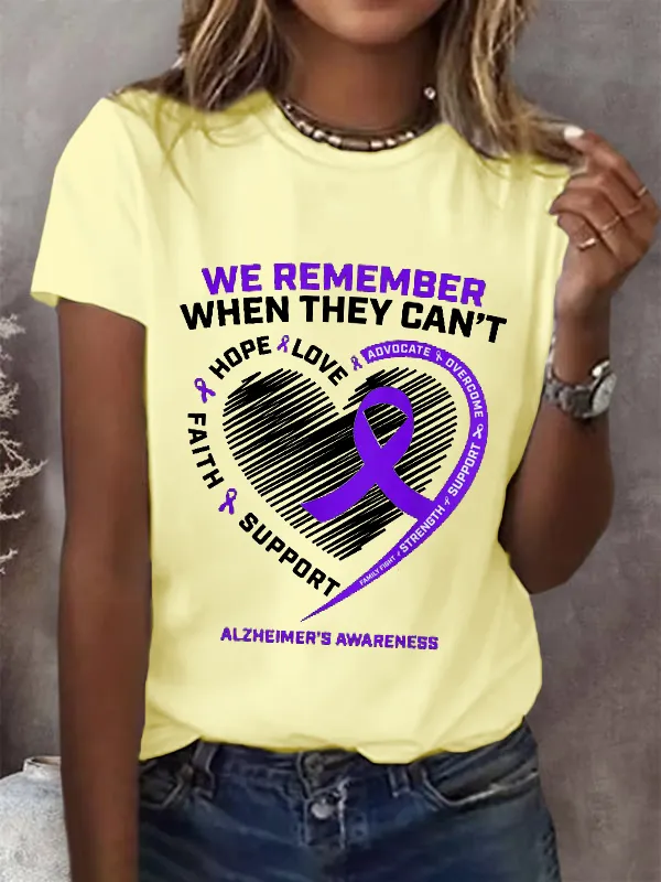 Purple Alzheimers Awareness Products Women Gra T-Shirt