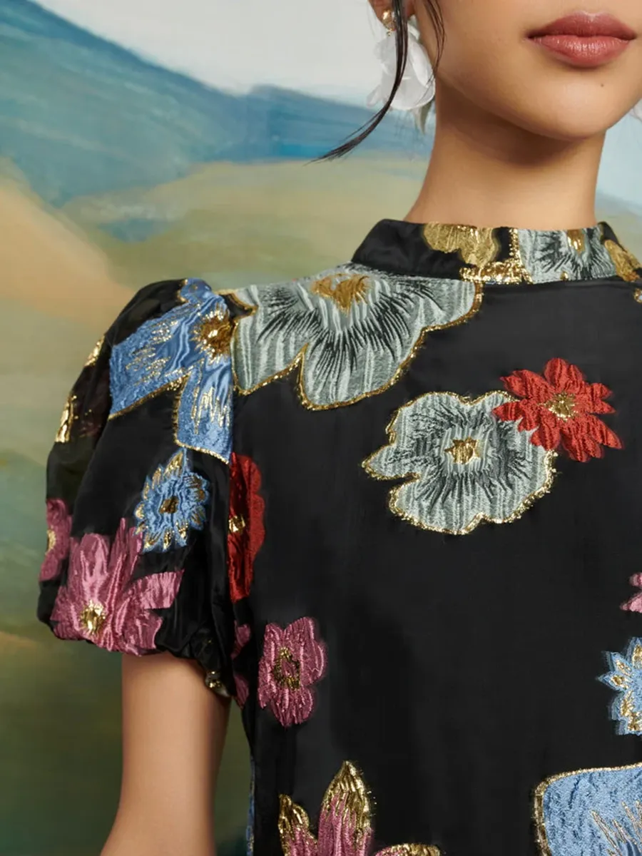 Classics Poetic Jacquard Midi Dress