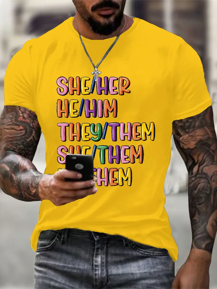 Men'S She/Her He/Him They/Them She/Them He/Them T-Shirt