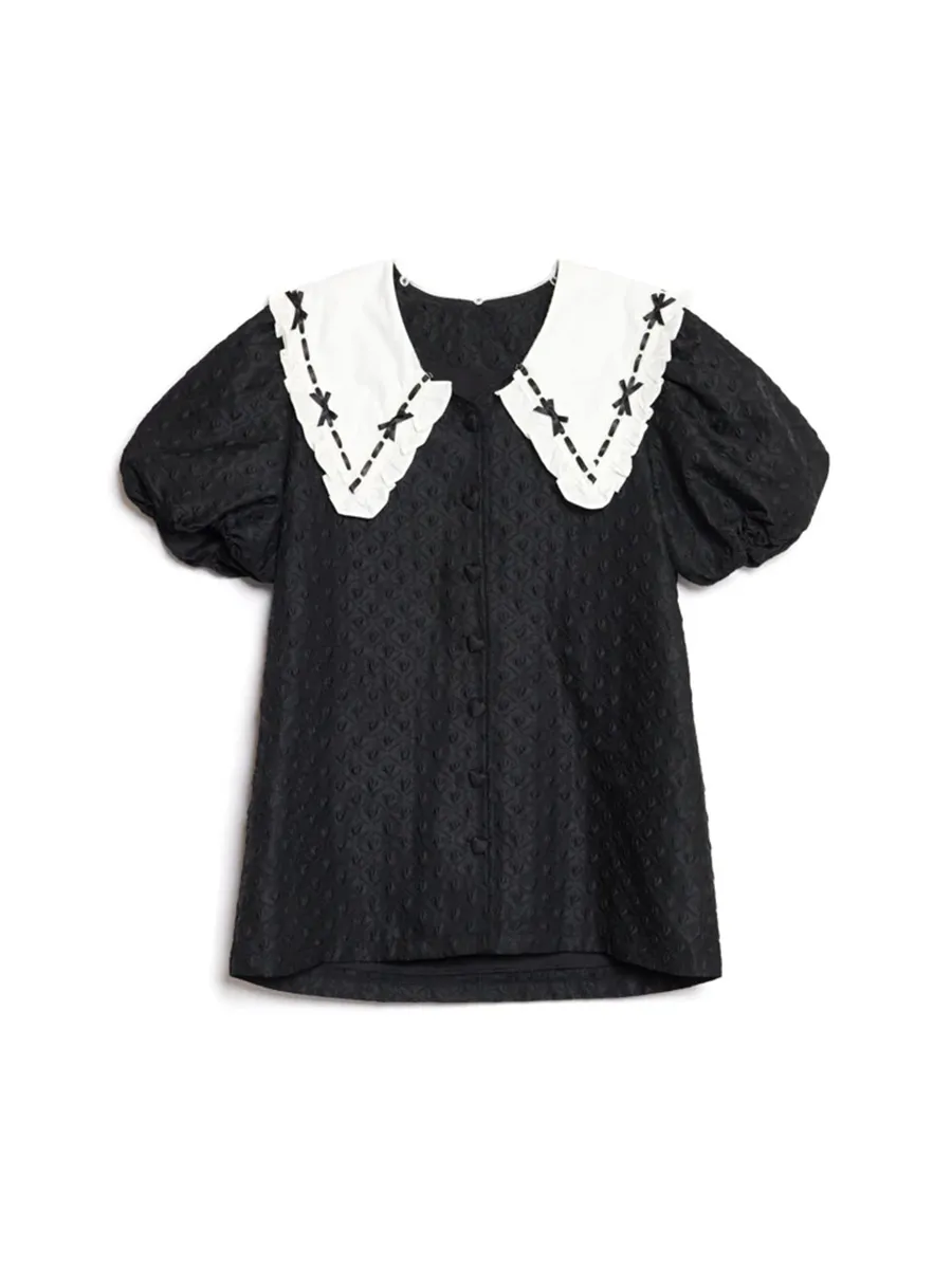 Soft Bow Collar Dress