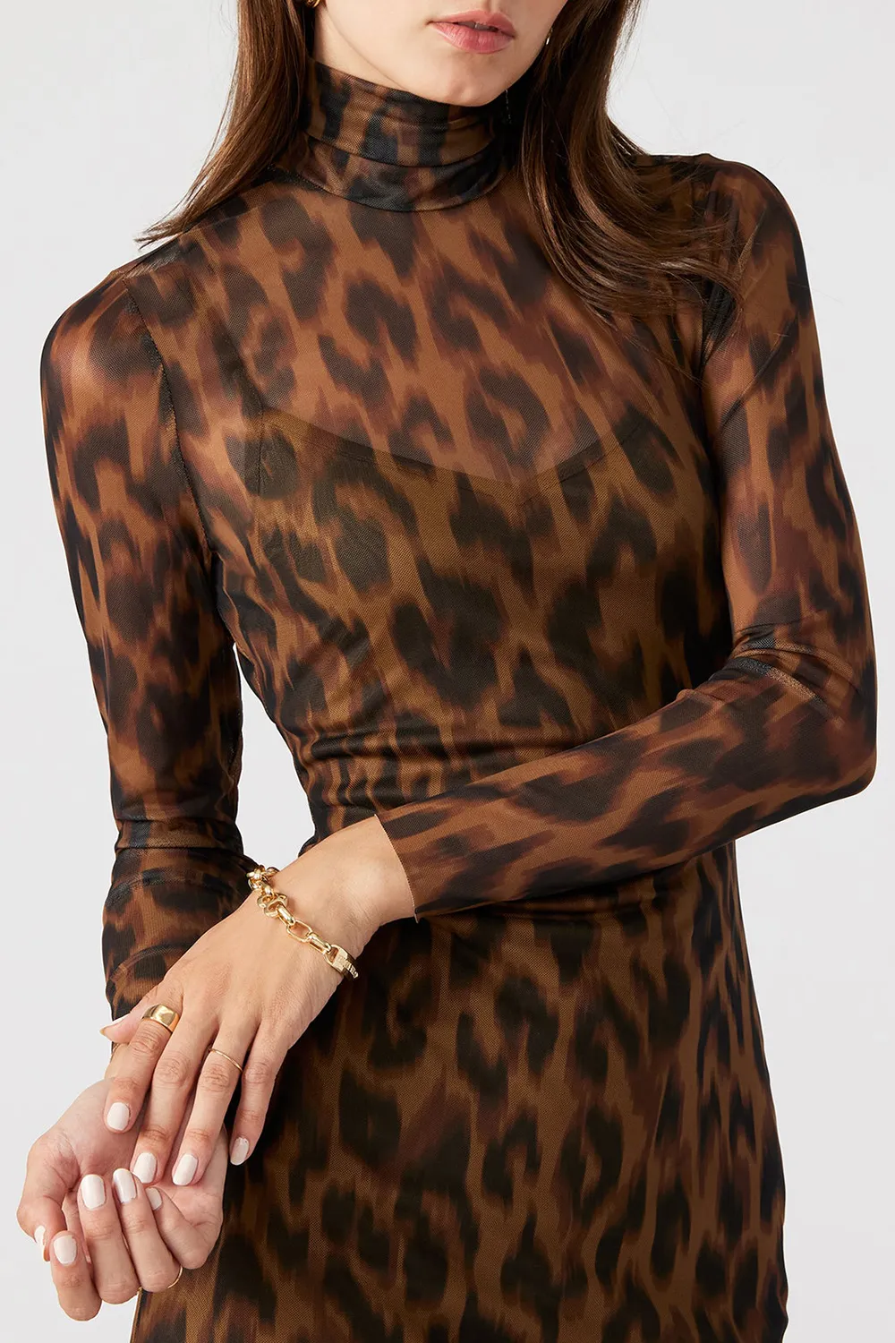 EFFORTLESS DRESS LEOPARD