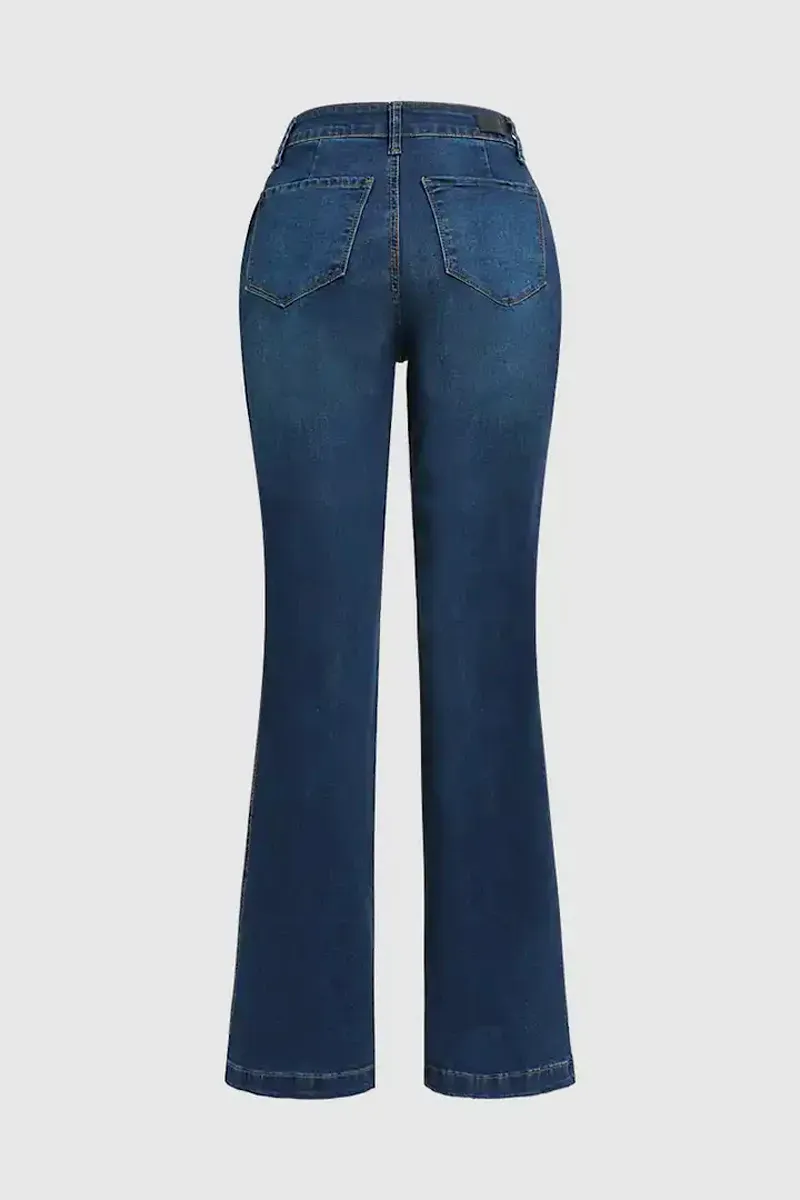 High Rise Bootcut Jeans Without Chain