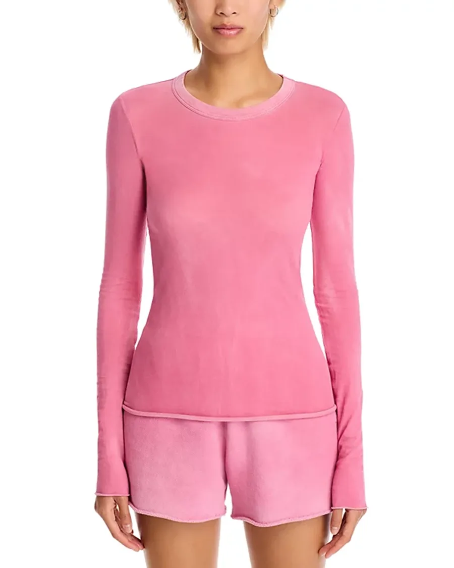 Long Sleeve Crew Neck Cotton Tee