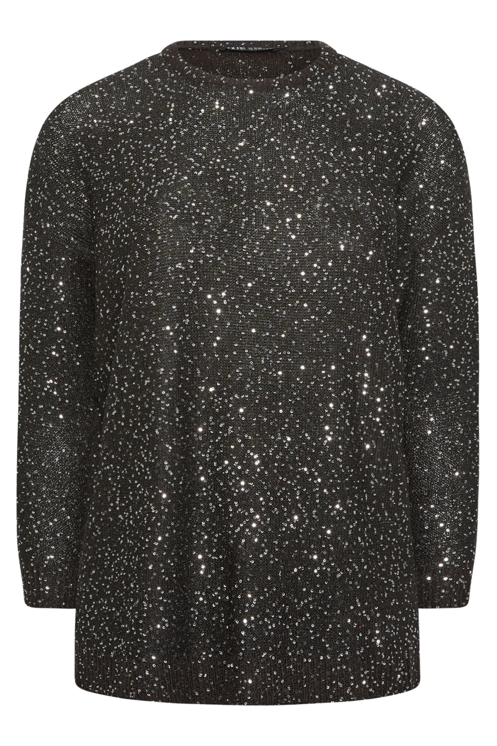 YOURS Curve Black Sequin Embellished Jumper