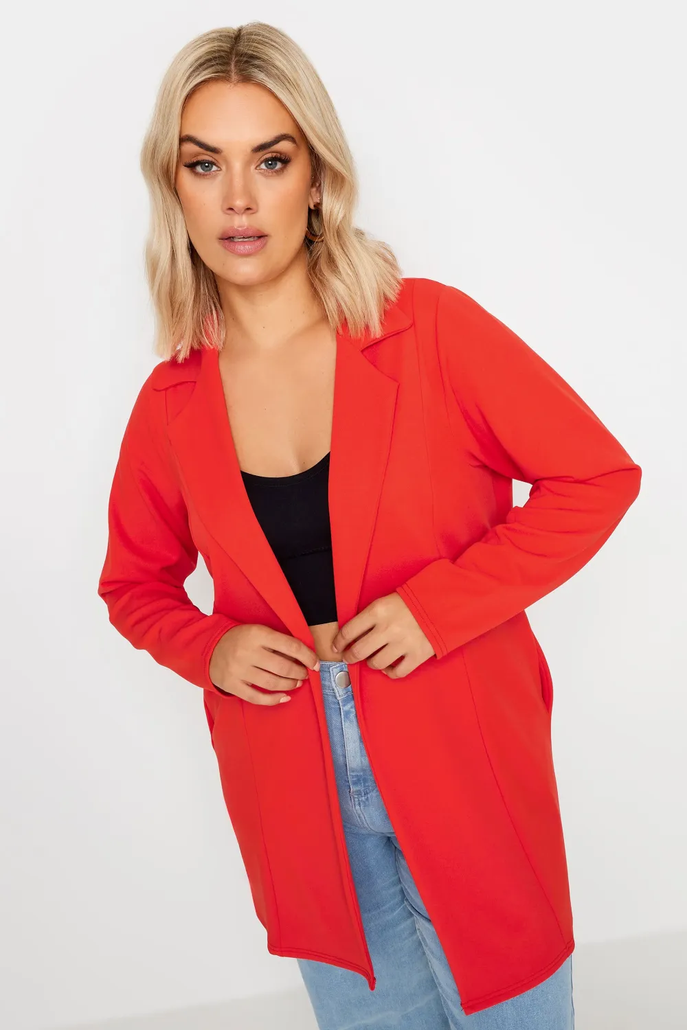 YOURS Curve Hot Pink Longline Blazer