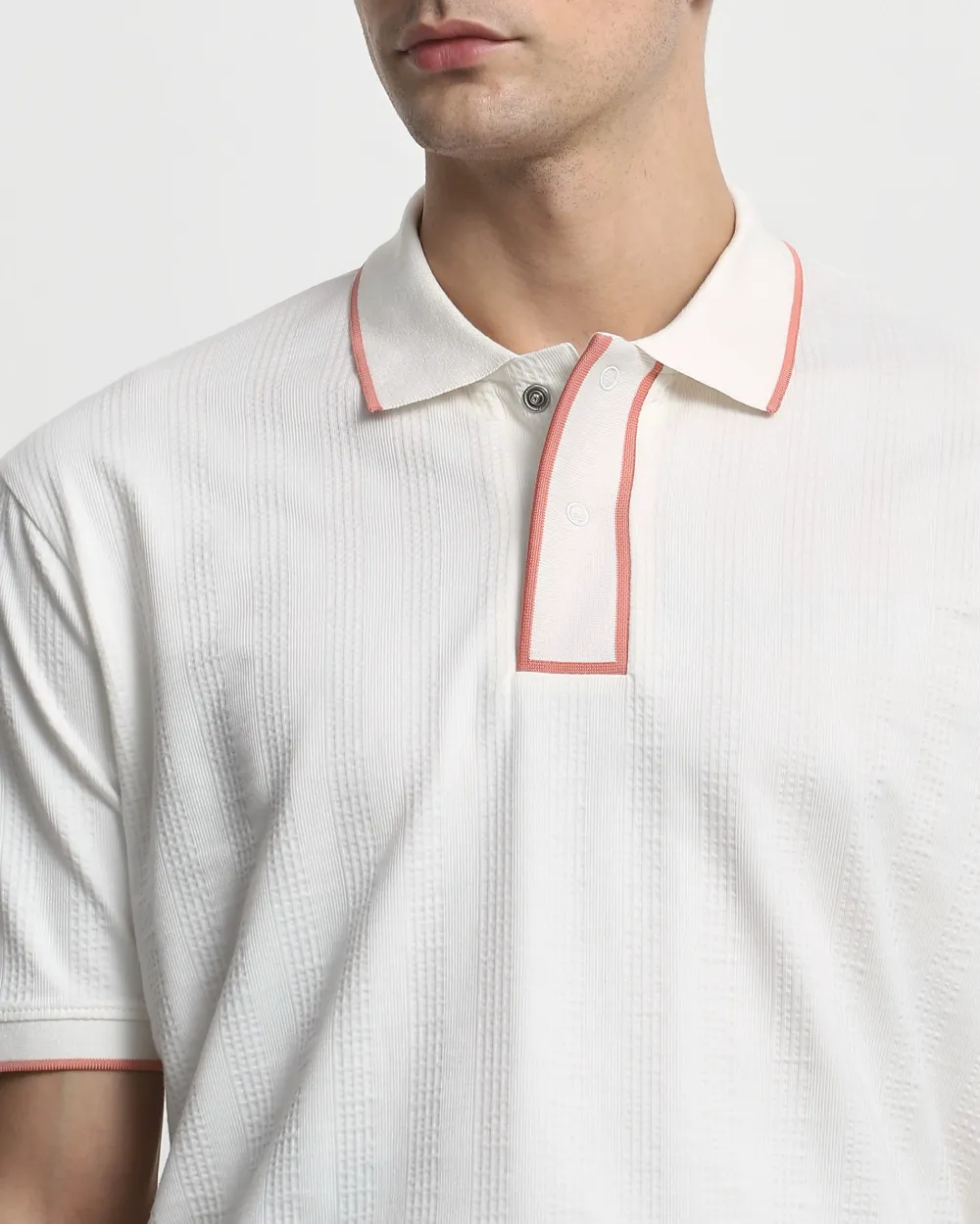 Daily Simple Soft And Comfortable White Polo Shirt