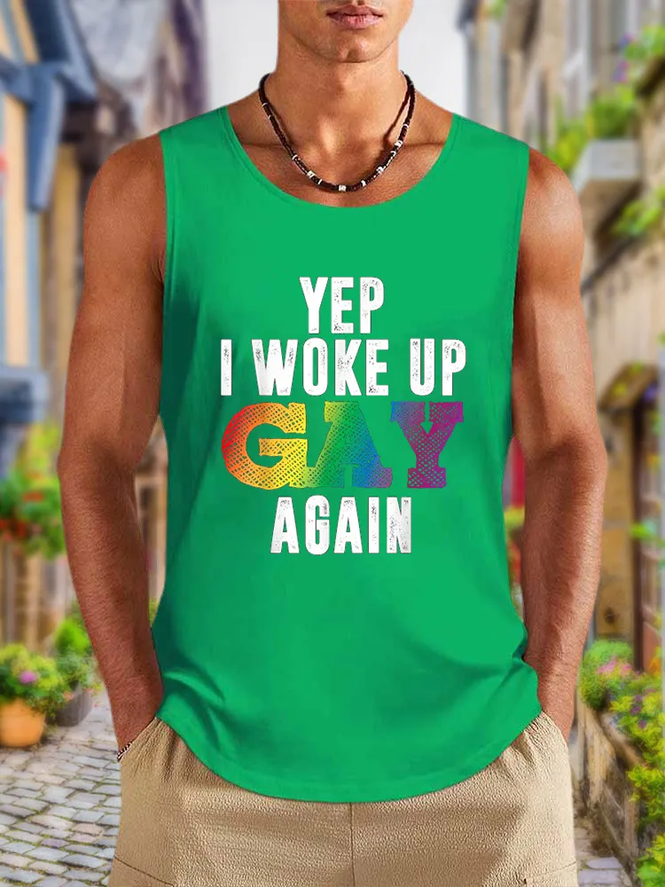 Men'S Vests Woke Up Gay Pride Rainbow Queer Gay CSD Party LGBTQ