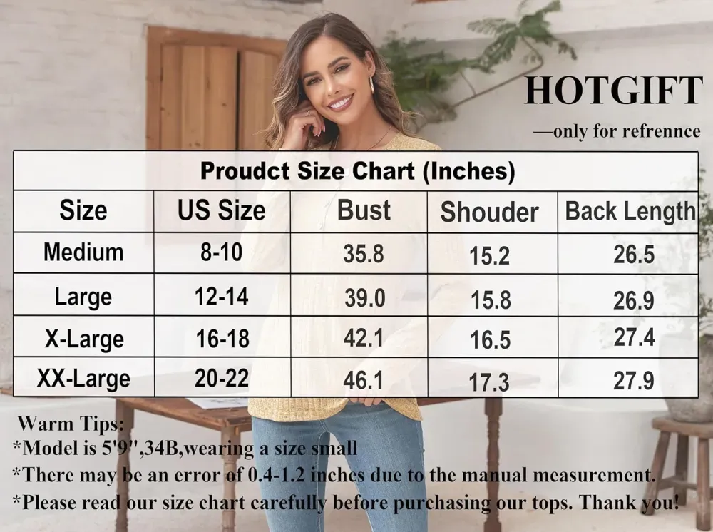 HOTGIFT Womens 2024 Fall Winter Tunic Tops Long Sleeve Casual T-Shirts Soft Comfy Stripe Blouse Lightweight