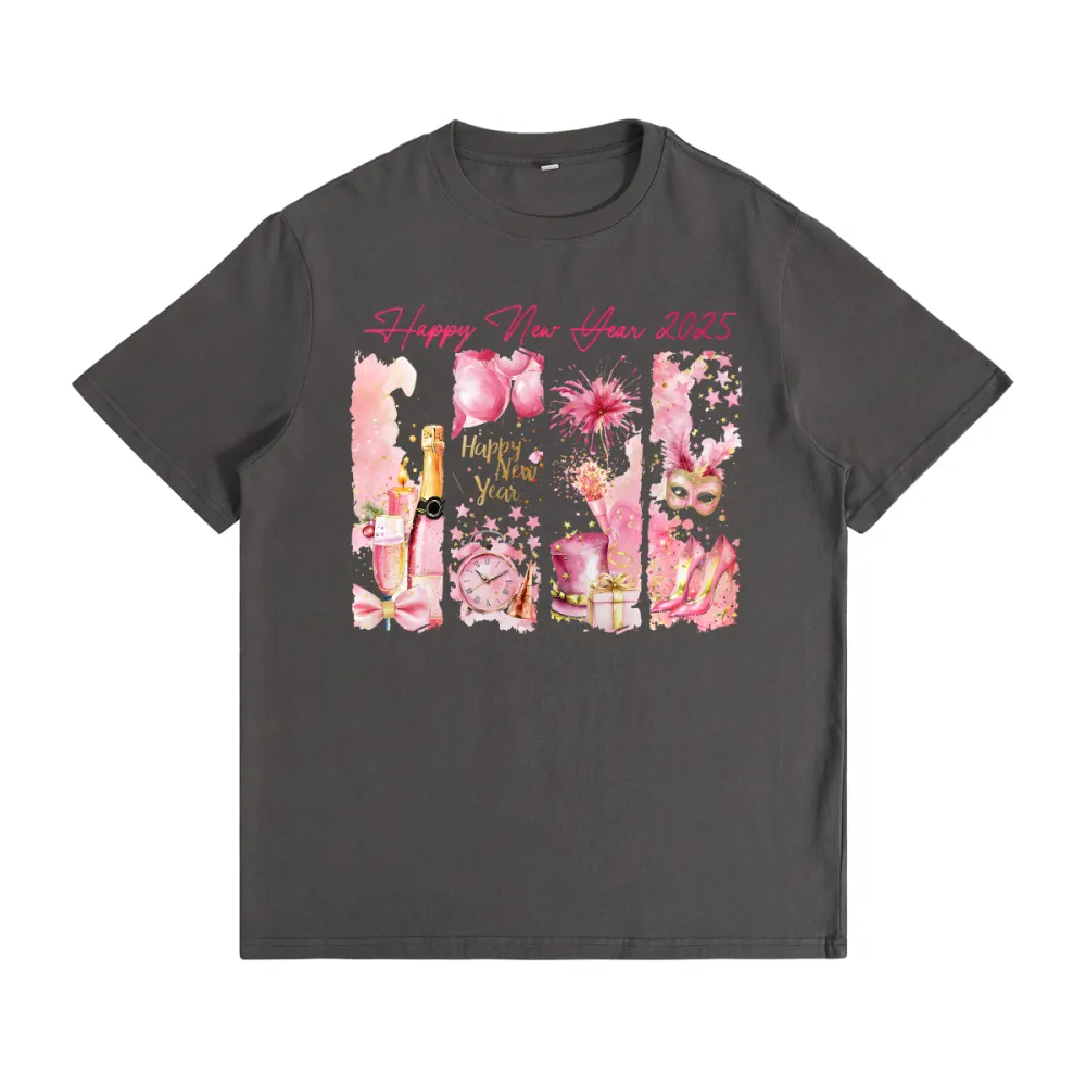 New Year New Me 2025 Gold Glitter Disco Ball T-shirt