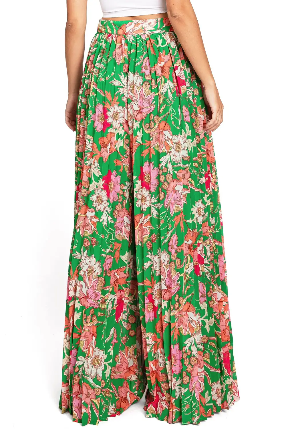 Floral Pleated Pants