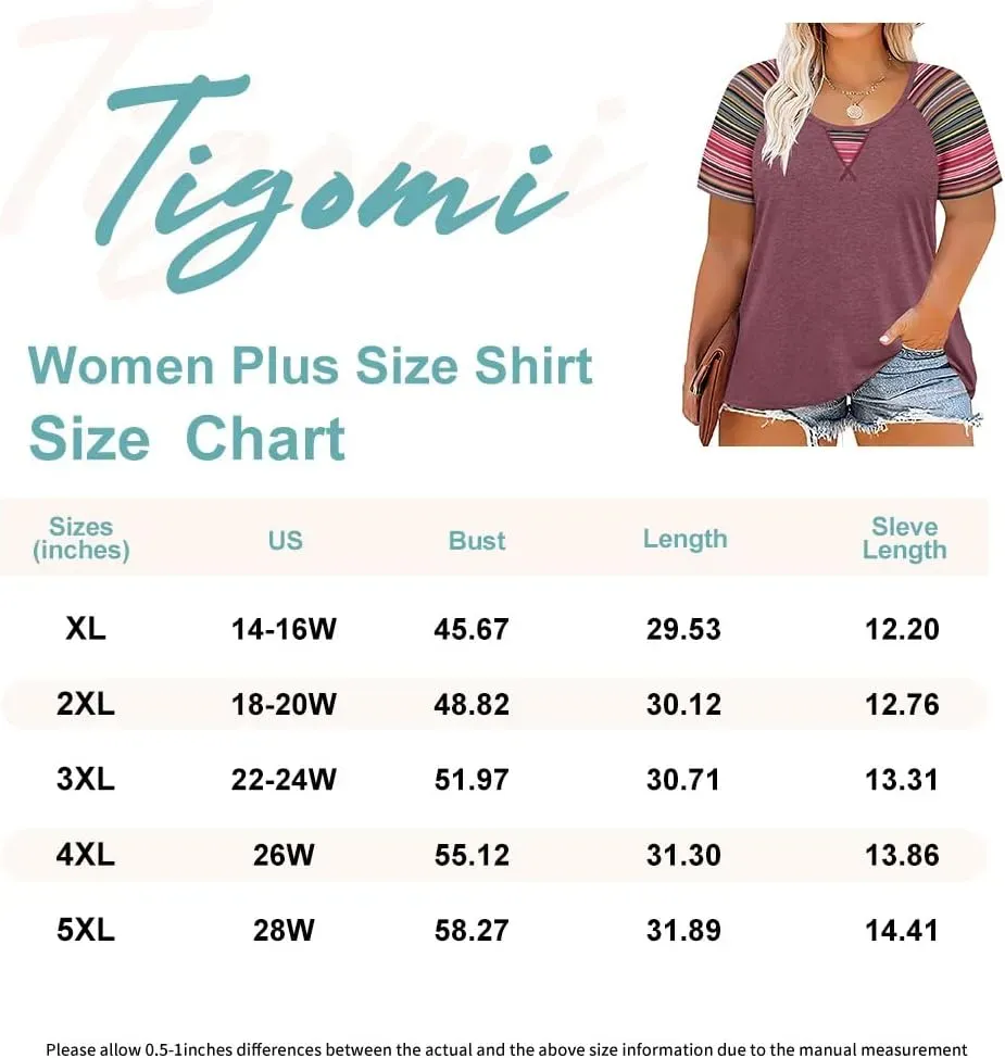 TIYOMI Plus Size T Shirt for Women Short Sleeve Tunic Cross Line Shirts Round Neck Tops Summer Blouse XL-5XL 14-28