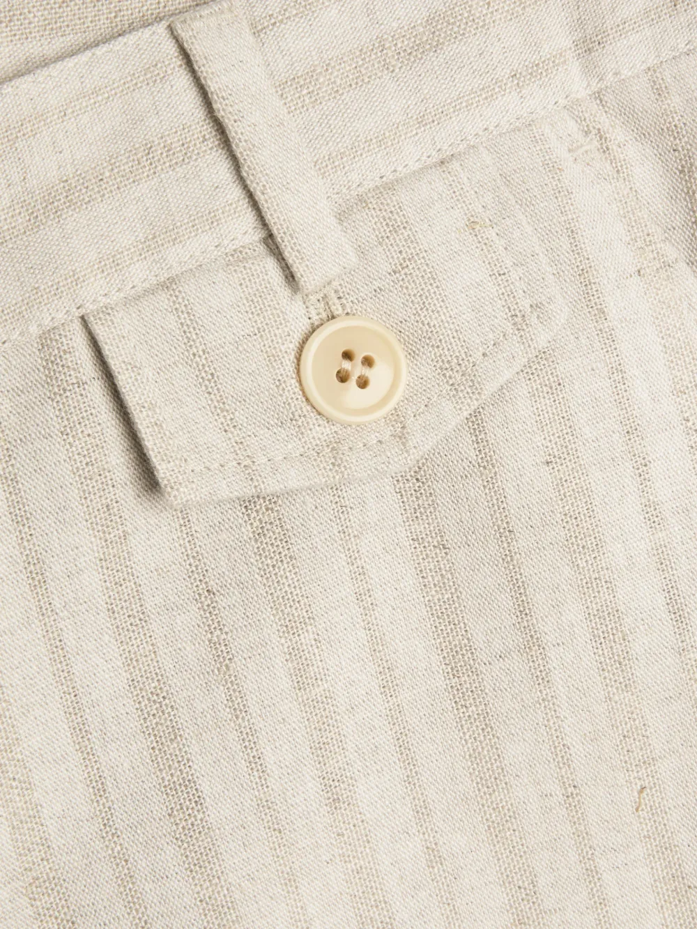 Sand Casual Style Cotton-Linen Trousers