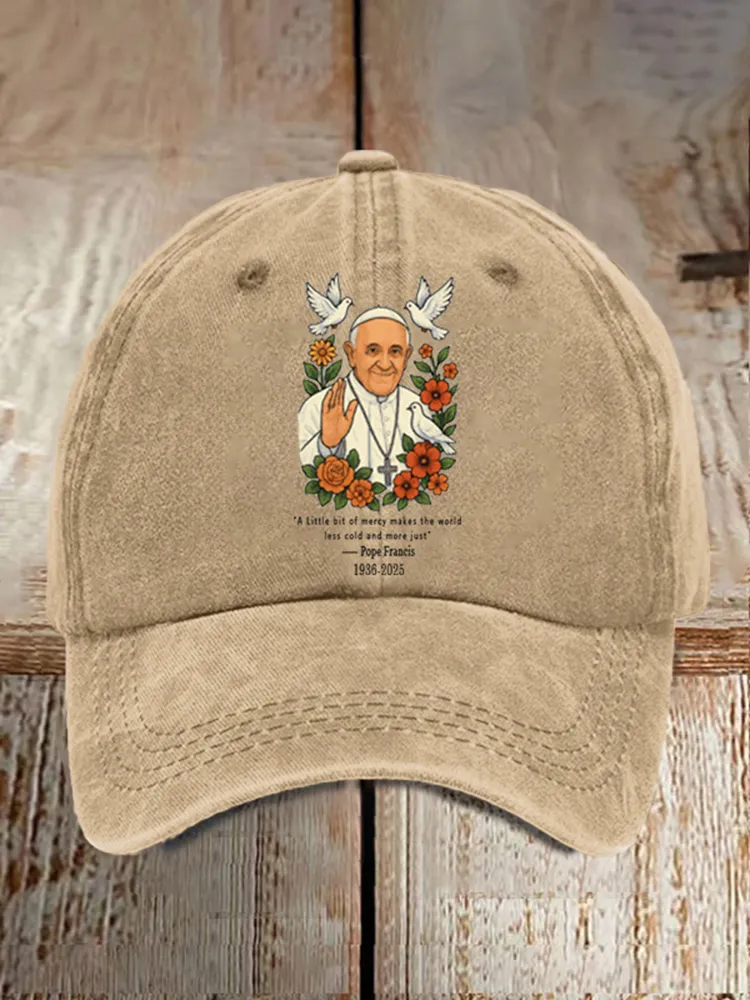 Men And Women's A Little Bit Of Mercy Makes The World Less Cold And More Just 1936-2025 Washed Baseball Cap