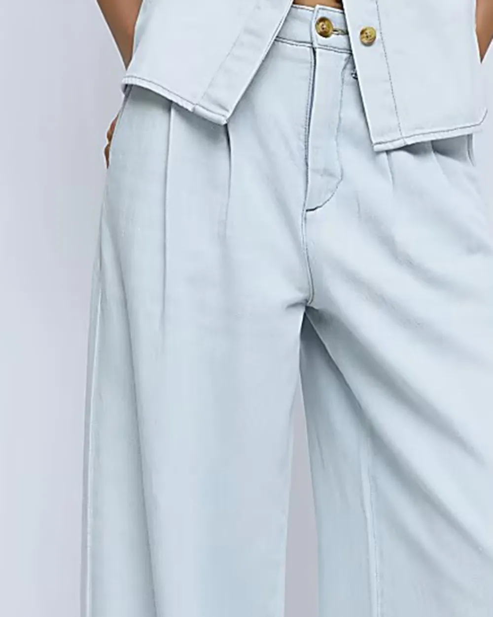 Breathable And Soft Cotton Wide-Leg Trousers