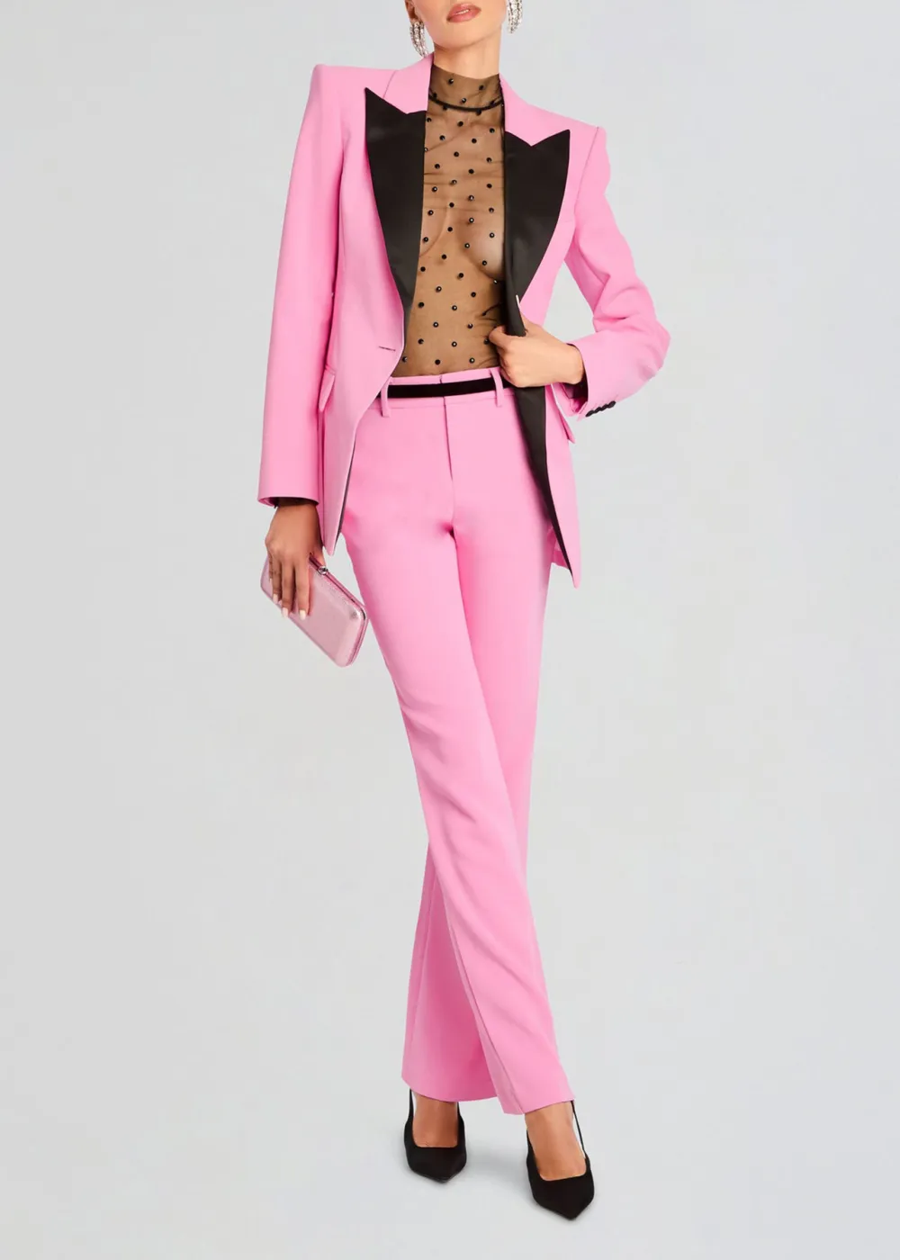 Lapel Pink Blazer