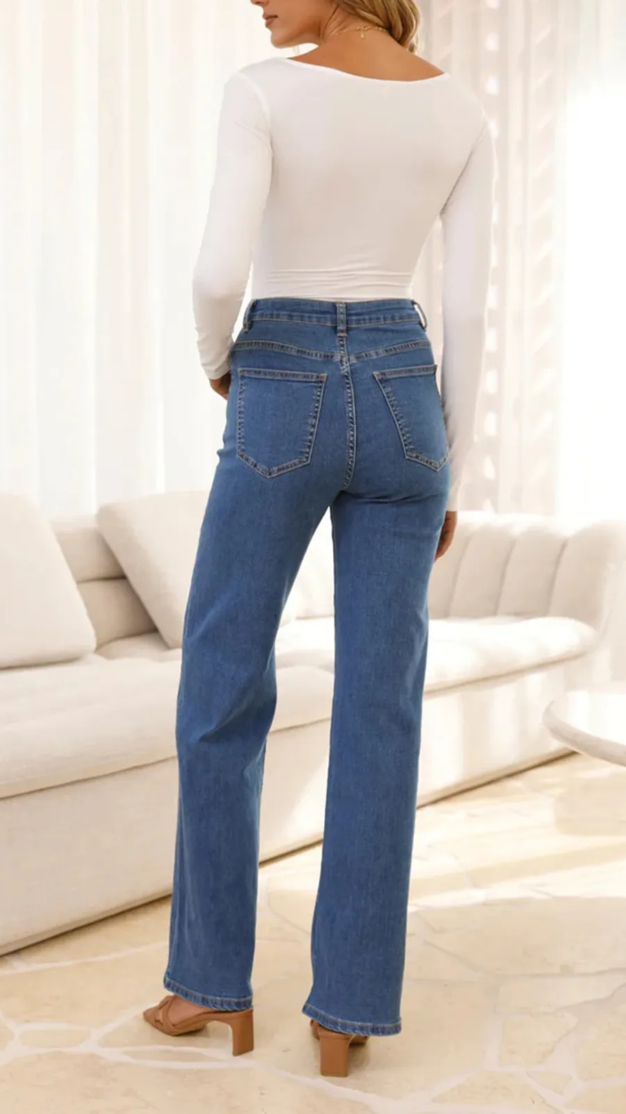 Stretchy Denim Material Jeans
