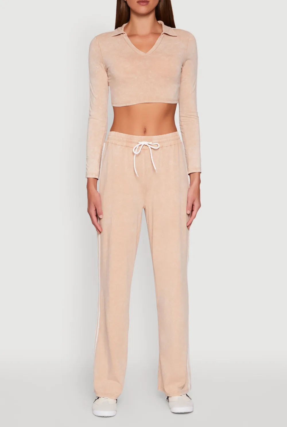 Drawstring Striped Pants