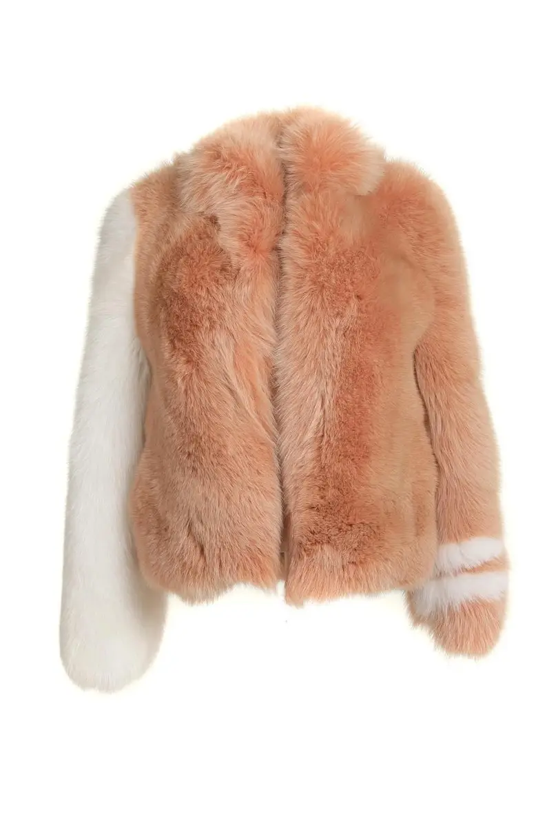 Ginger Fox Fur waist Length Jacket