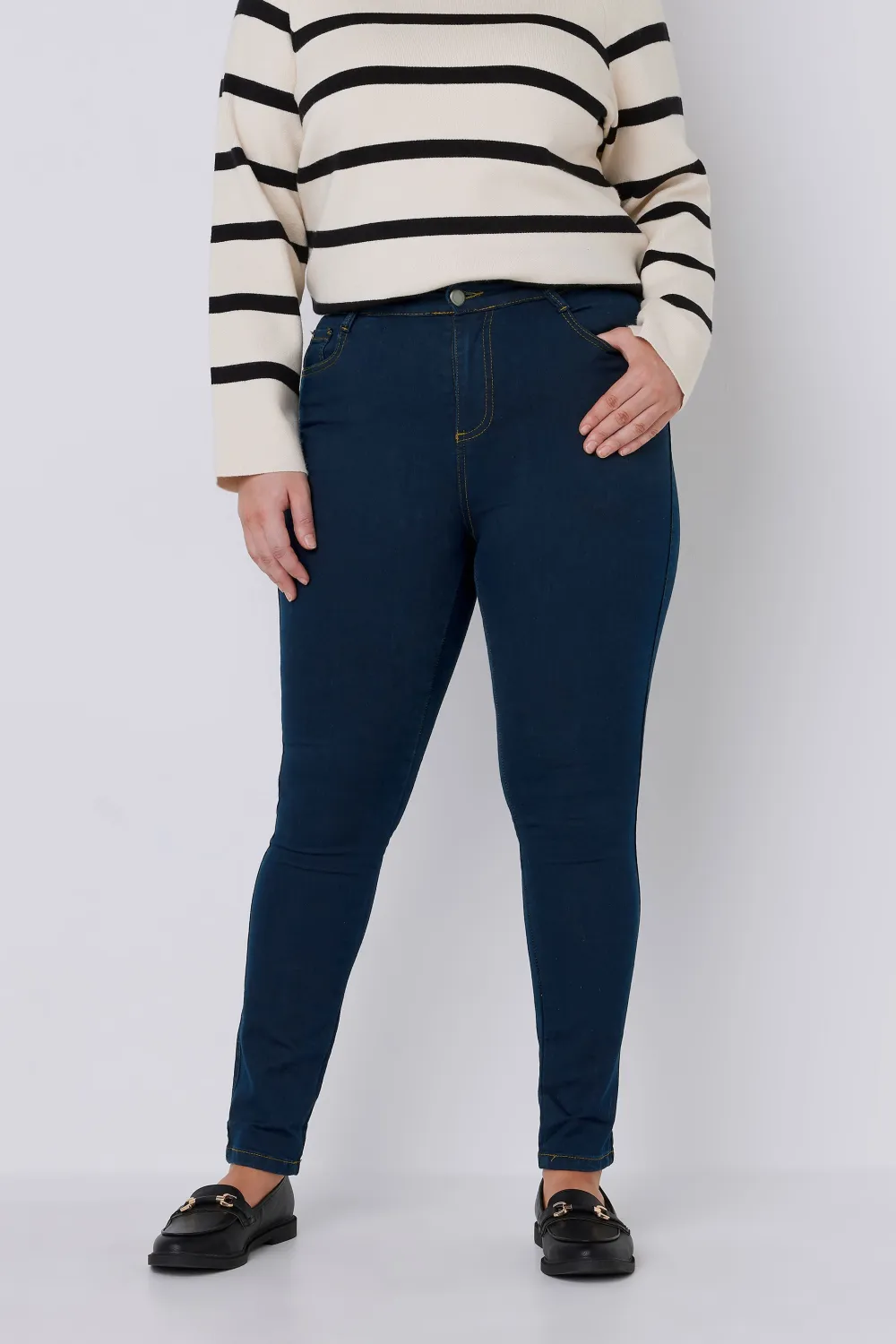 EVANS Curve Indigo Skinny Jeans