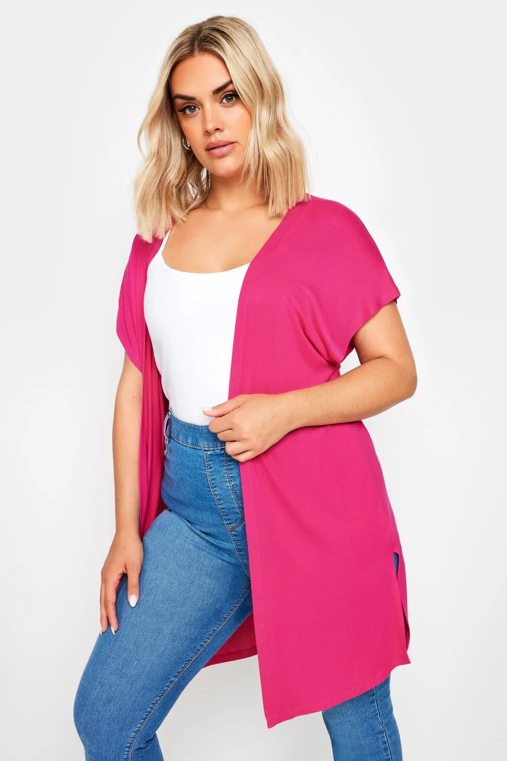 YOURS Curve Green Short Sleeve Cardigan