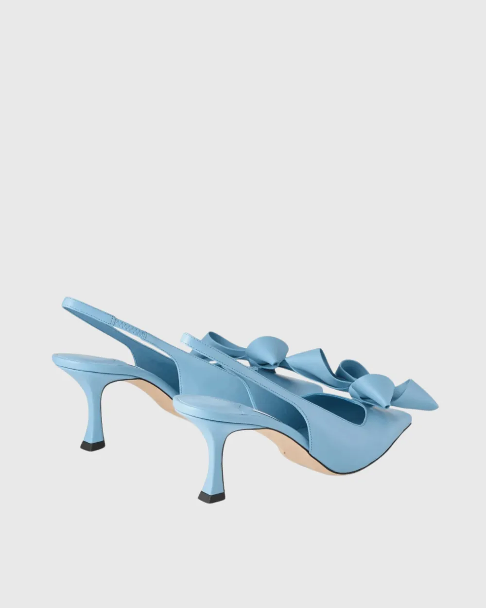 Flower Slingback Pumps in Blue