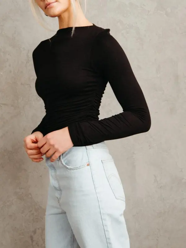 Ashley Ruched Long Sleeve Top