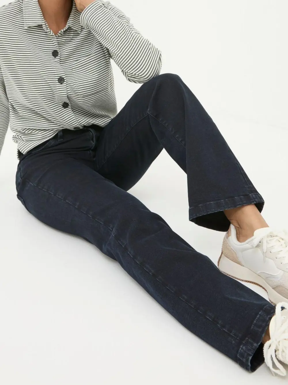 Elise Dark Blue Wide Leg Jeans