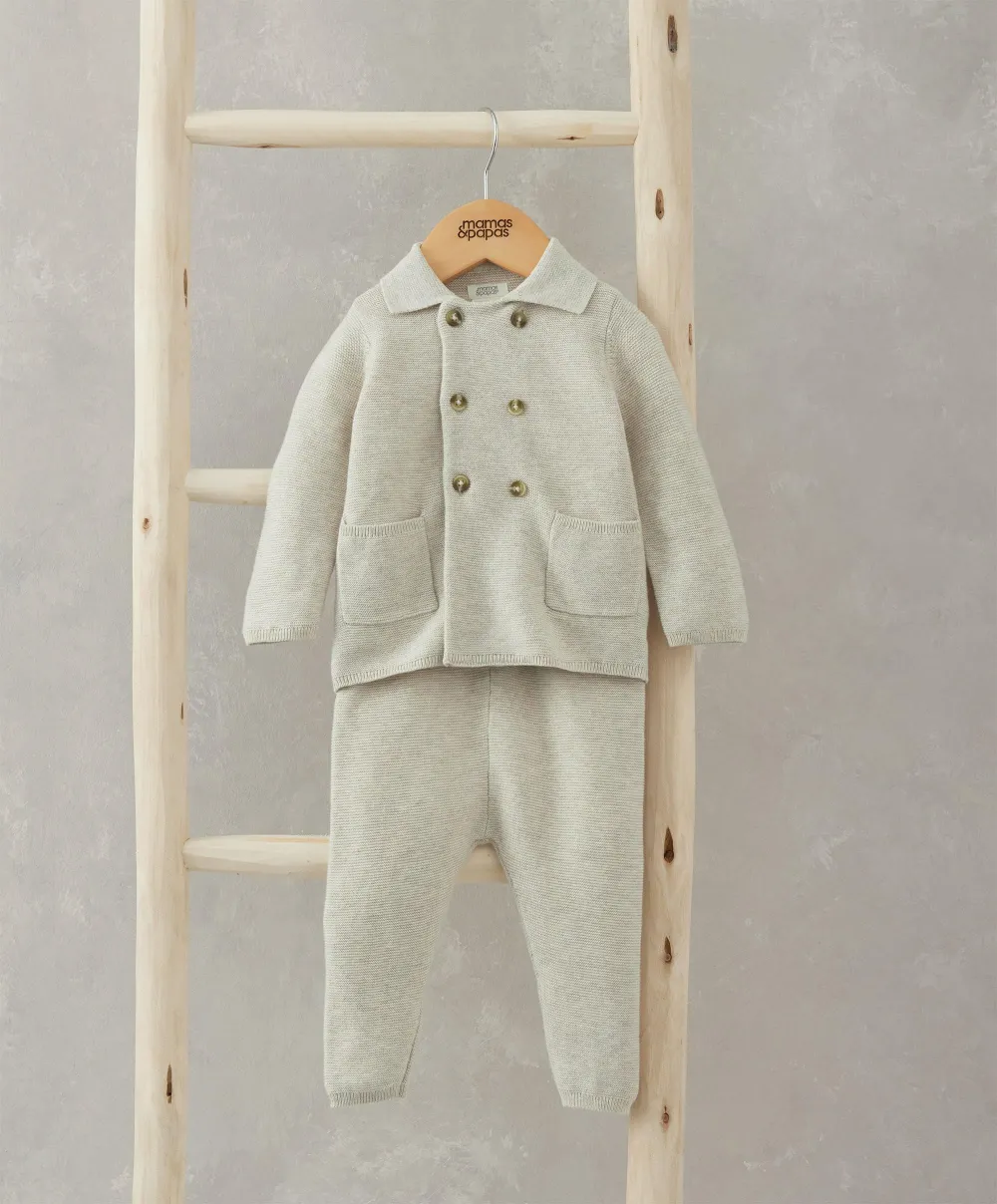 Oatmeal Knitted Top & Leggings Set