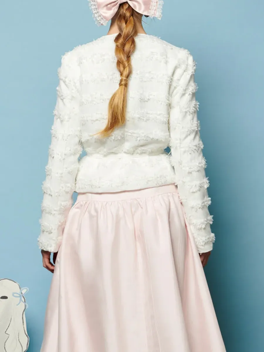 Crew Neck Tweed Jacket