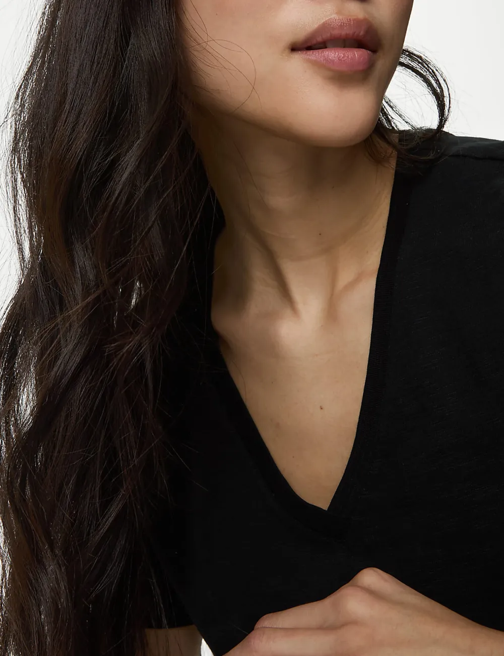 Pure Cotton V-Neck Relaxed T-Shirts