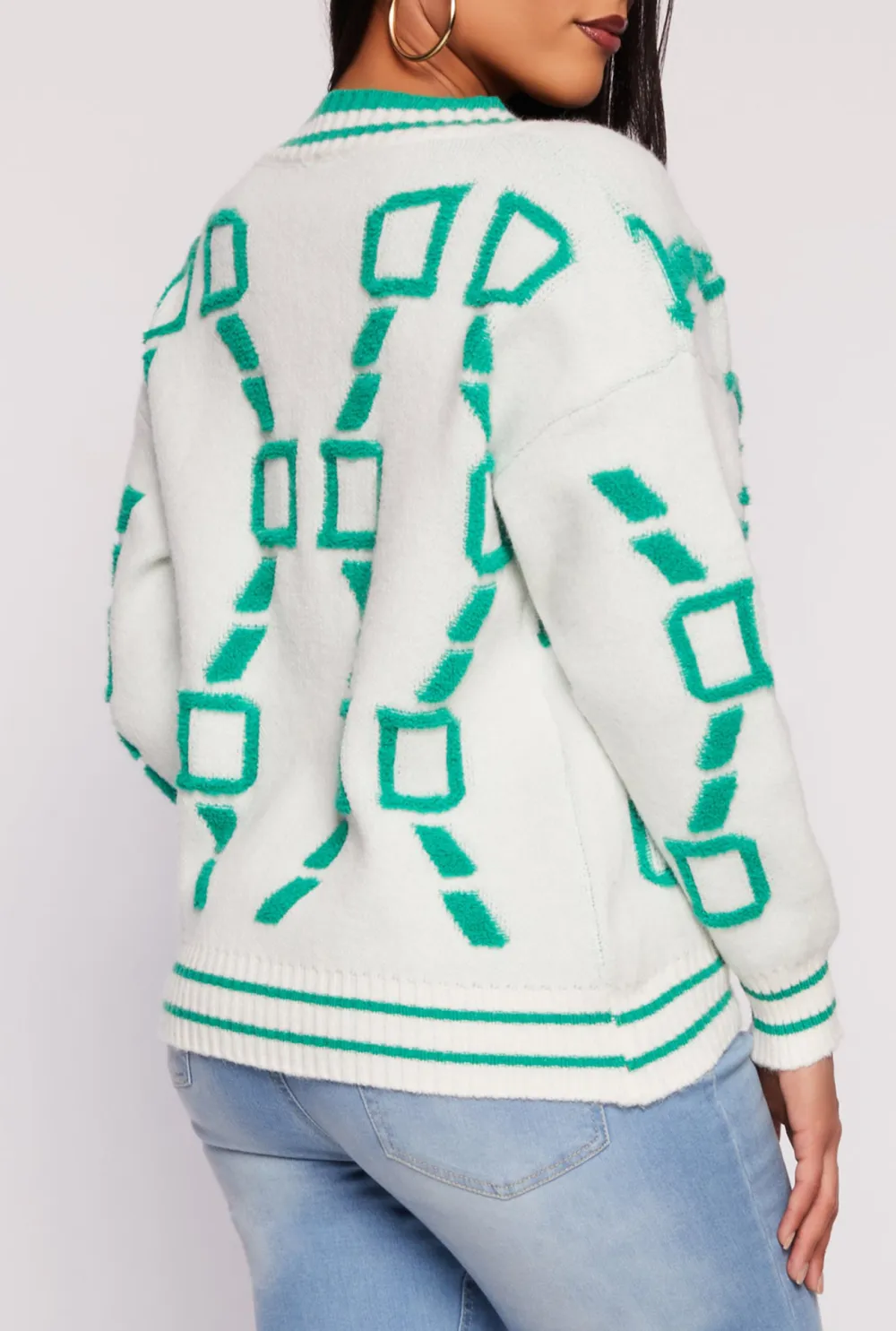 V-Neck Drawstring Cardigan