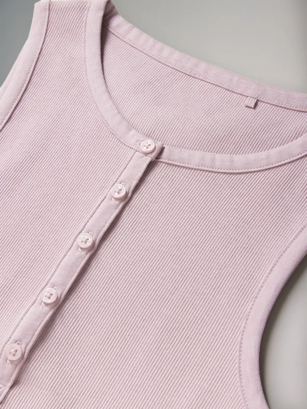 Ribbed Henley Tank Top Set 4 Pieces