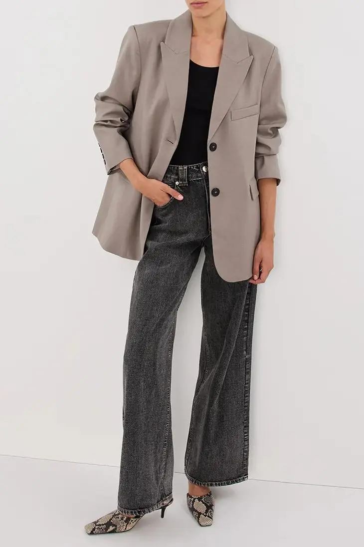 SMOKE OVERSIZED BOYFRIEND BLAZER