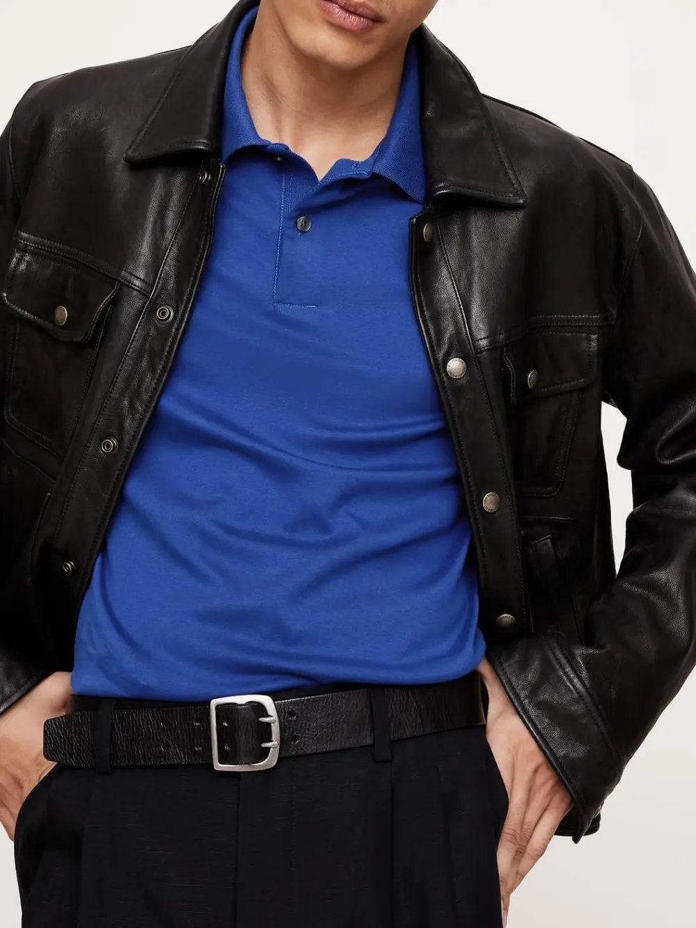 Men's Cape Blue Meditation Soft Cotton Polo Shirt