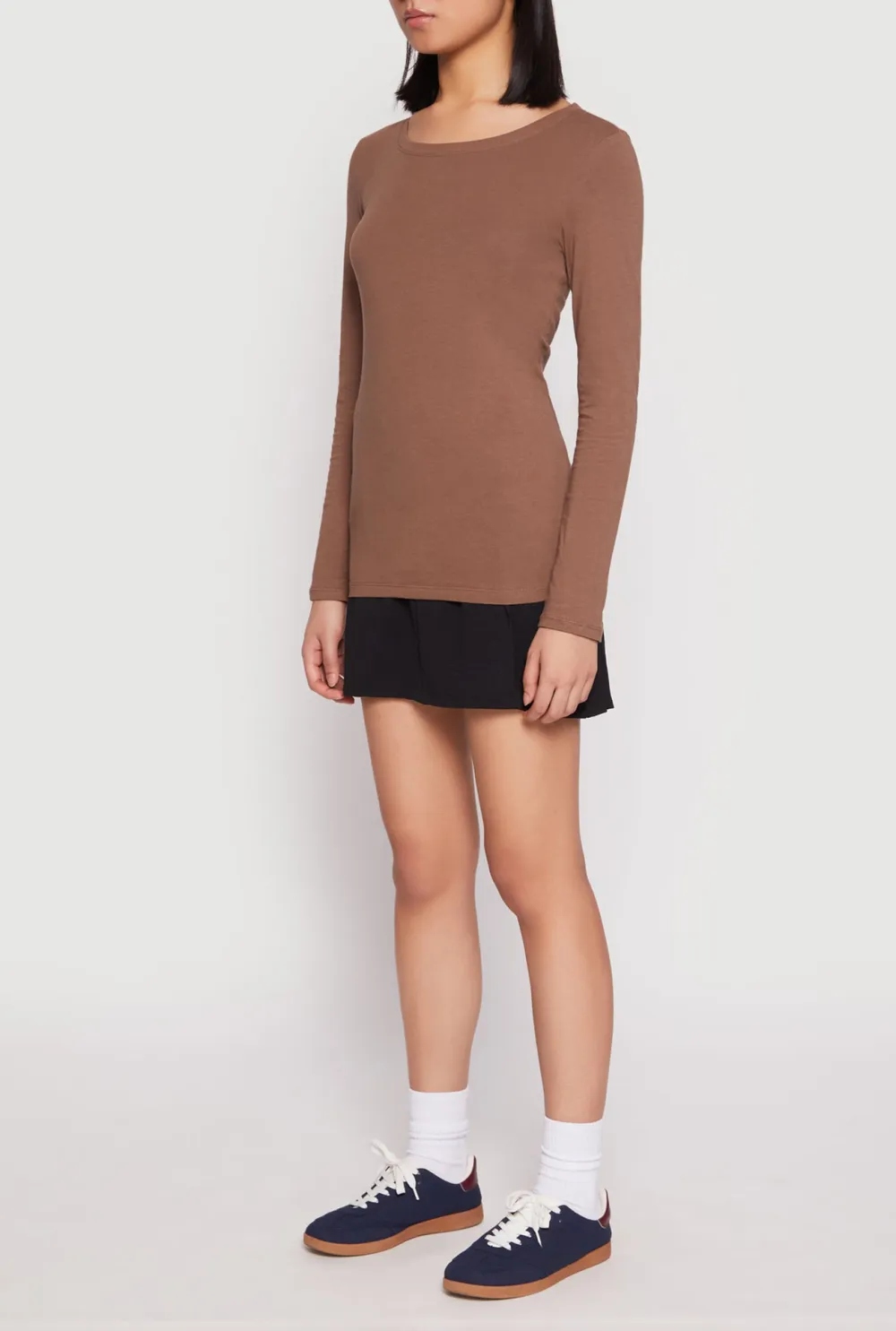 Solid Color Long Sleeved Top
