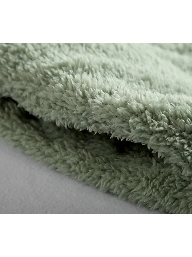 Women's Zip Hoodie Sweatshirt Fleece Jacket Pullover Sherpa Fleece Teddy Zipper Green Blue Purple Plain Round Neck Long Sleeve S M L XL 2XL 3XL / Winter / Fleece lined