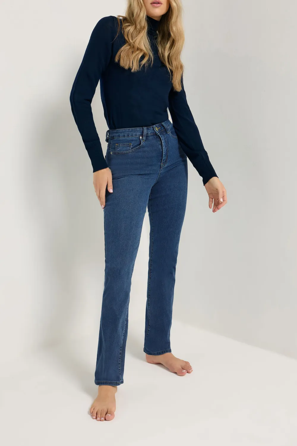 Button Up High Rise Jeans