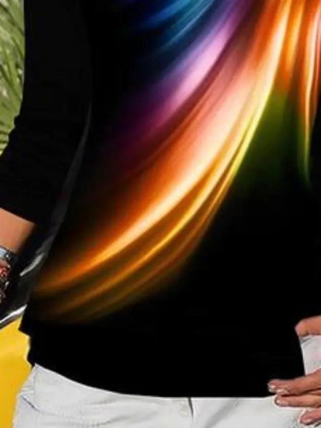 Women Summer Boho Sweet Long Sleeve Casual  Tops