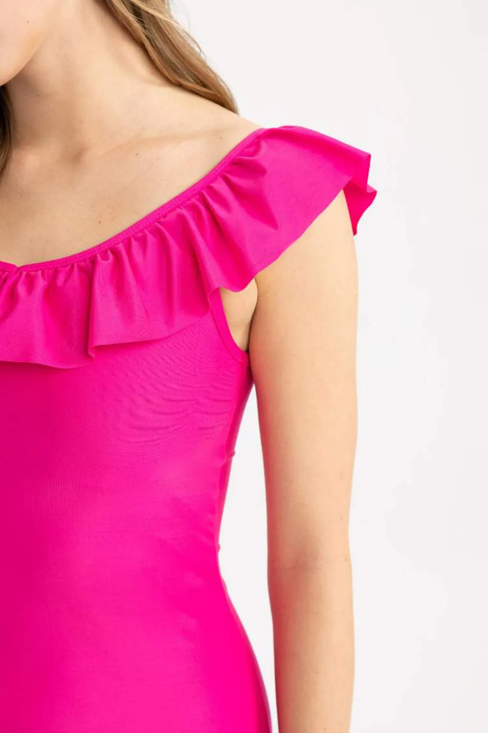 Elegant Solid One-Piece Swimsuit