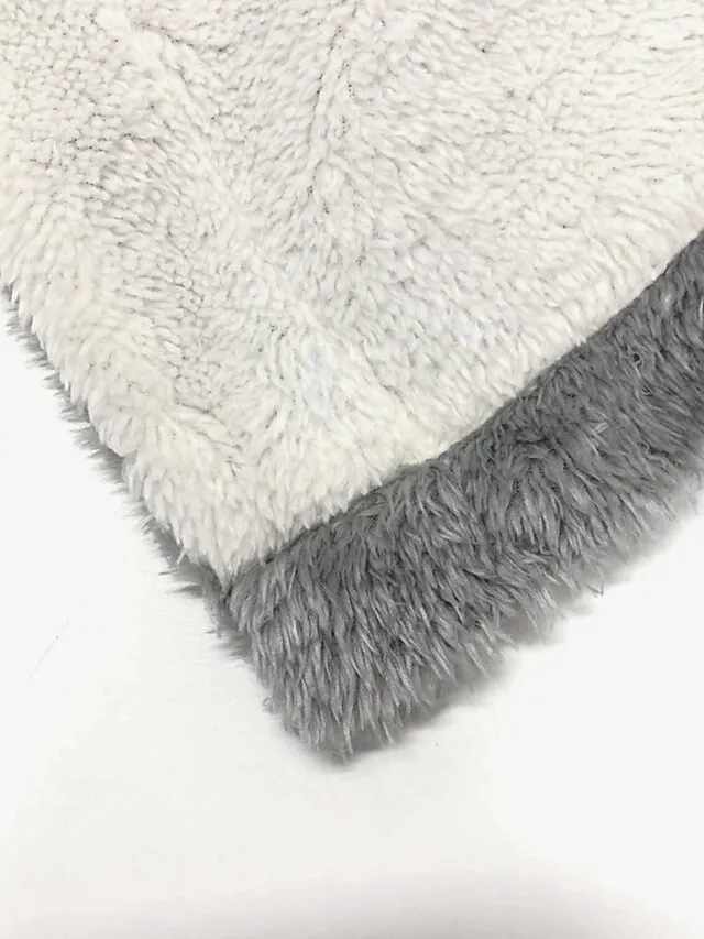 Women's Pajamas Bathrobe Robes Gown Pure Color Warm Plush Comfort Home Daily Bed Polyester Breathable Hoodie Long Sleeve Pocket Fall Winter Red Lavender