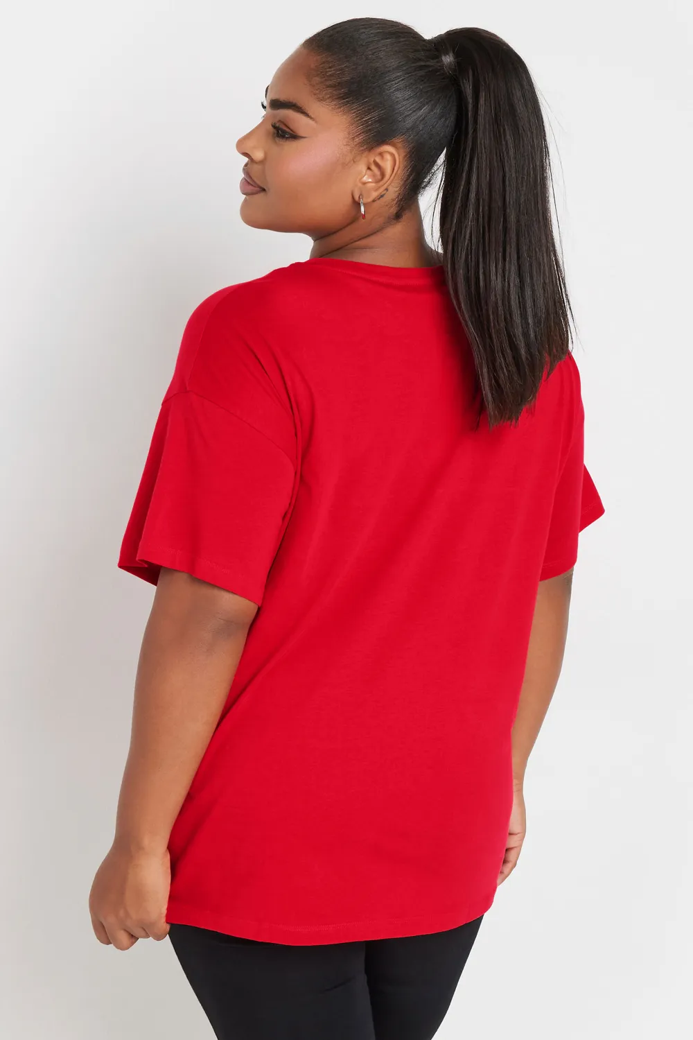 复制YOURS Curve Black 'Merry Gonkmas' Sequin Embellished Christmas Top