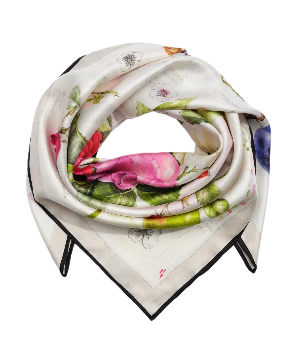 Casual Style Plants Print Square Scarf