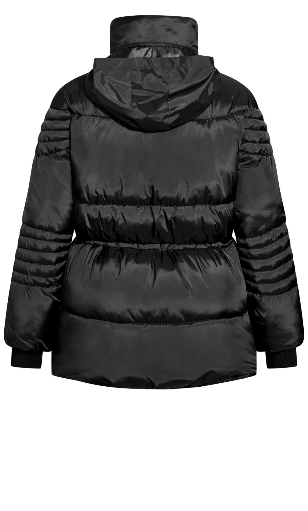 Evans Black Puffer Coat