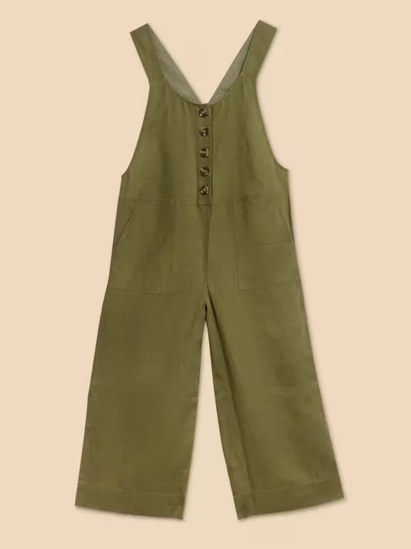 Crop Linen Dungaree