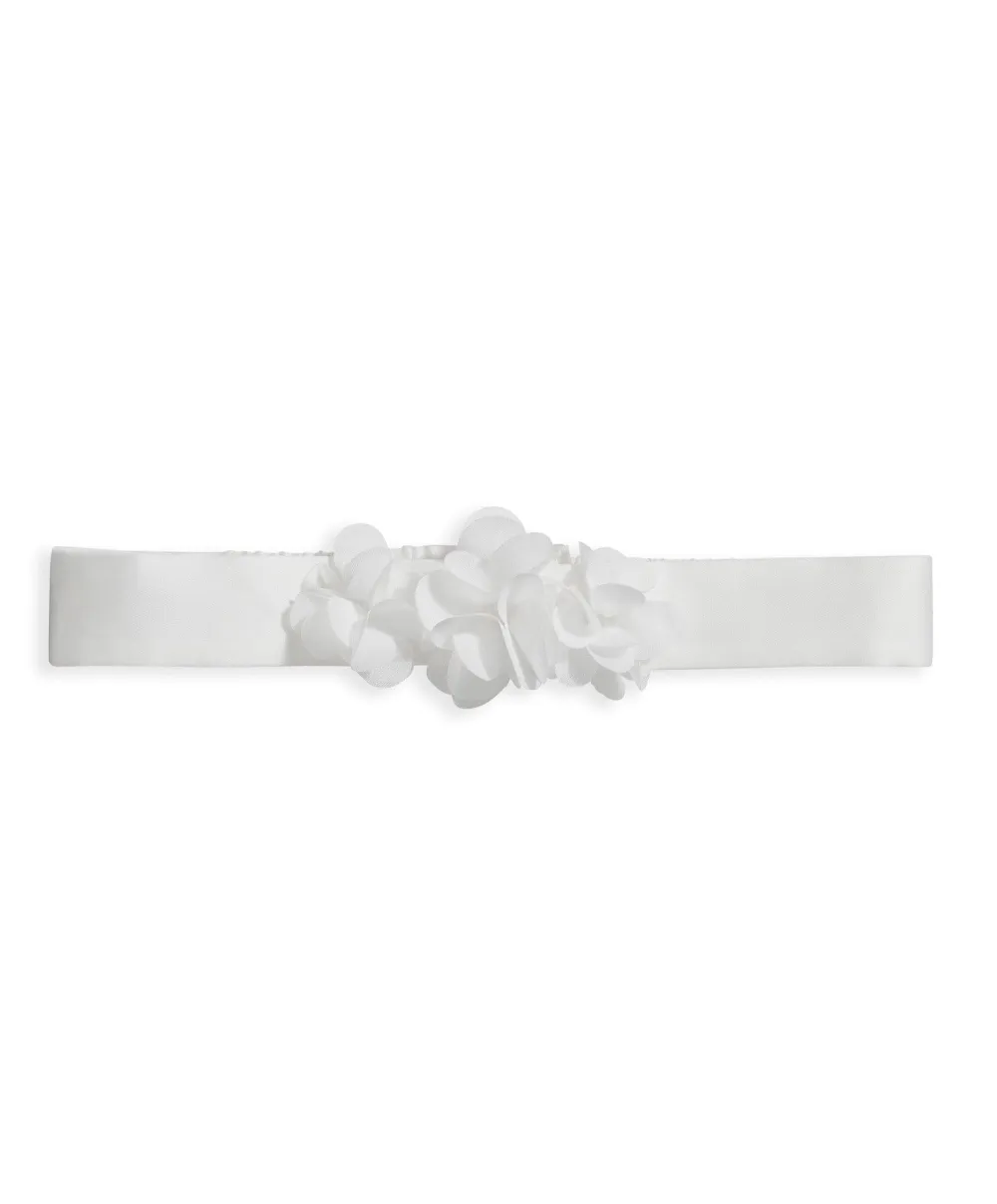 3D Flower Corsage Headband - White