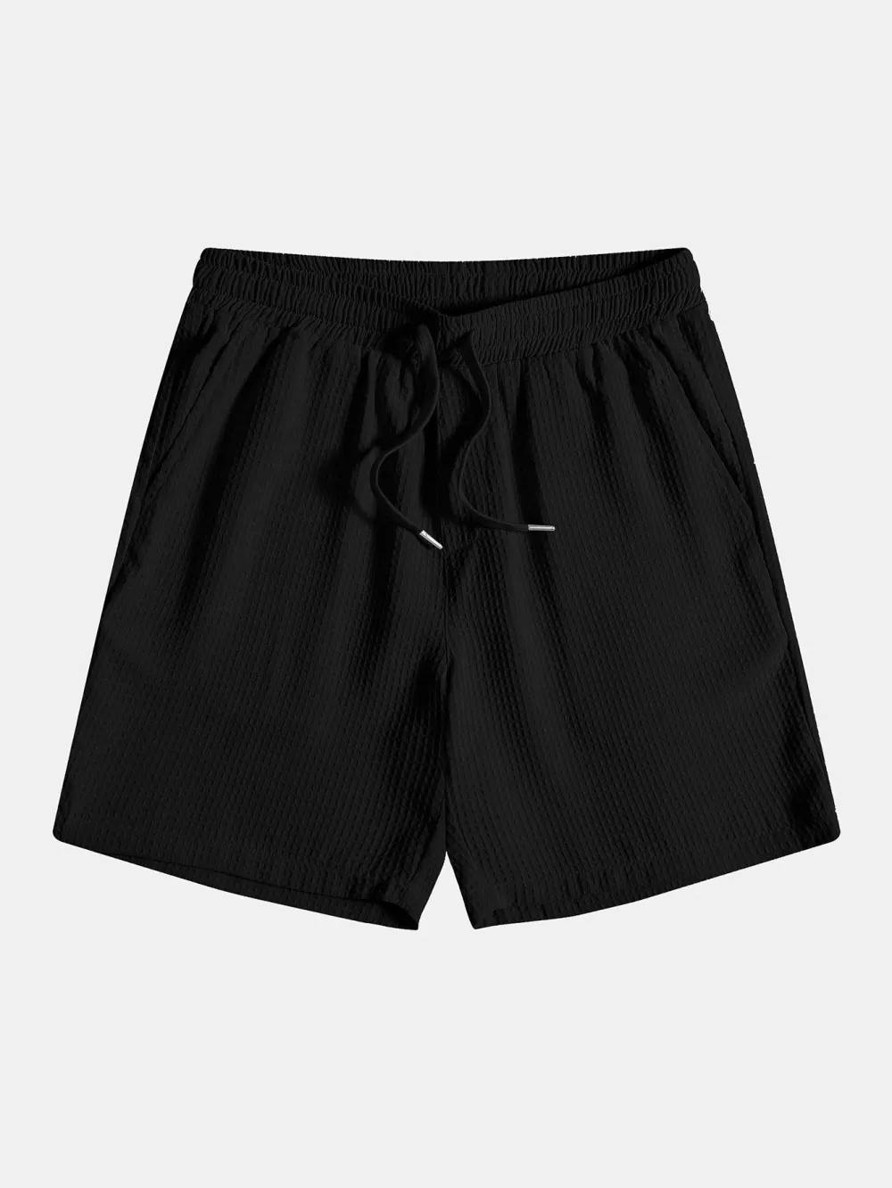 Solid Drawstring Shorts