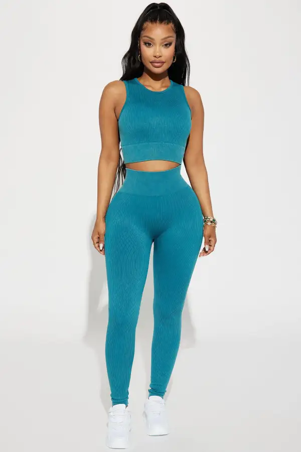 Alexa Washed Active Top - Teal