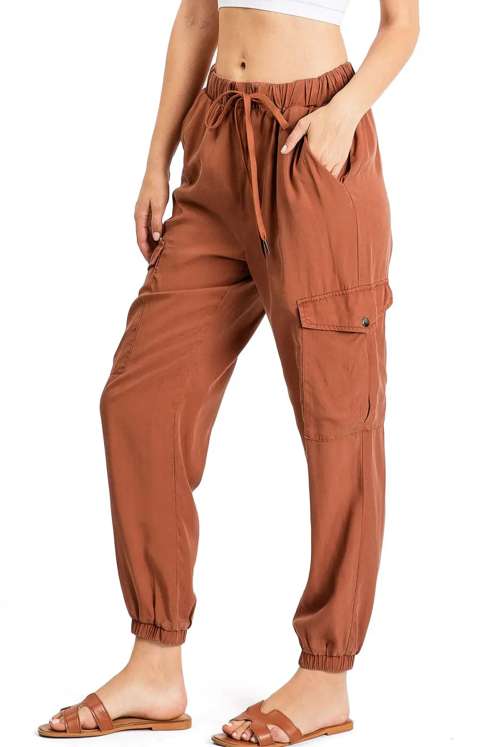 Drawstring Cargo Joggers