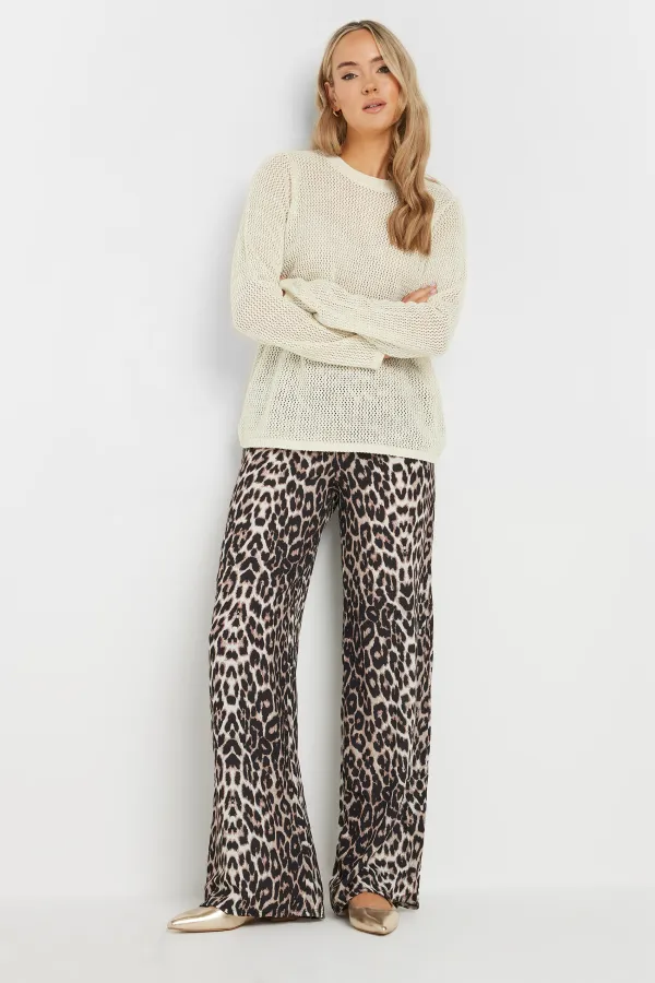 LTS Tall White Metallic Pointelle Jumper