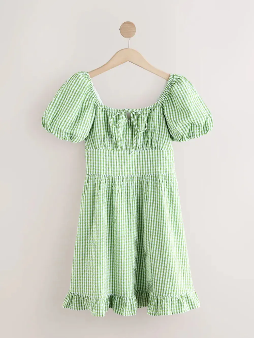 Summer Fresh Bubble Sleeve Pure Cotton Dress